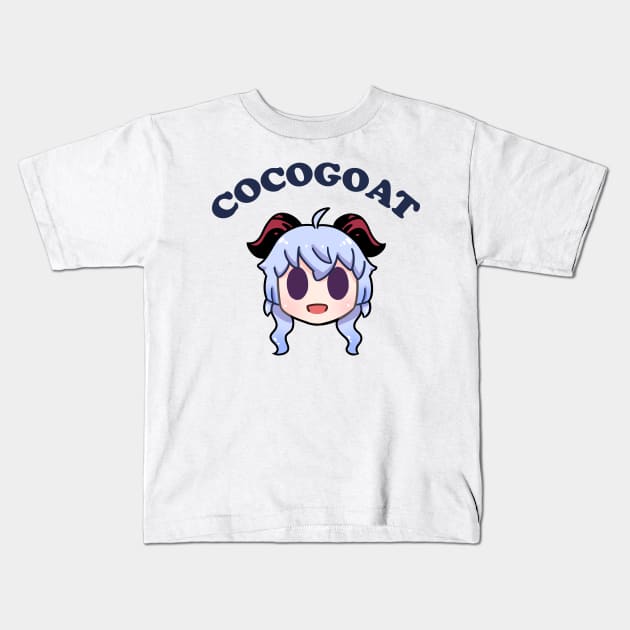Genshin Impact Ganyu cocogoat Kids T-Shirt by Oricca
